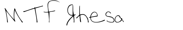 MTF Rhesa font preview